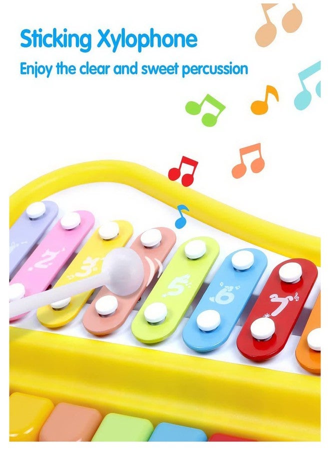 Toyfinity 2 in 1 Piano Xylophone Musical Instrument with 8 Key Scales (Assorted Colour and Print) - Image 3
